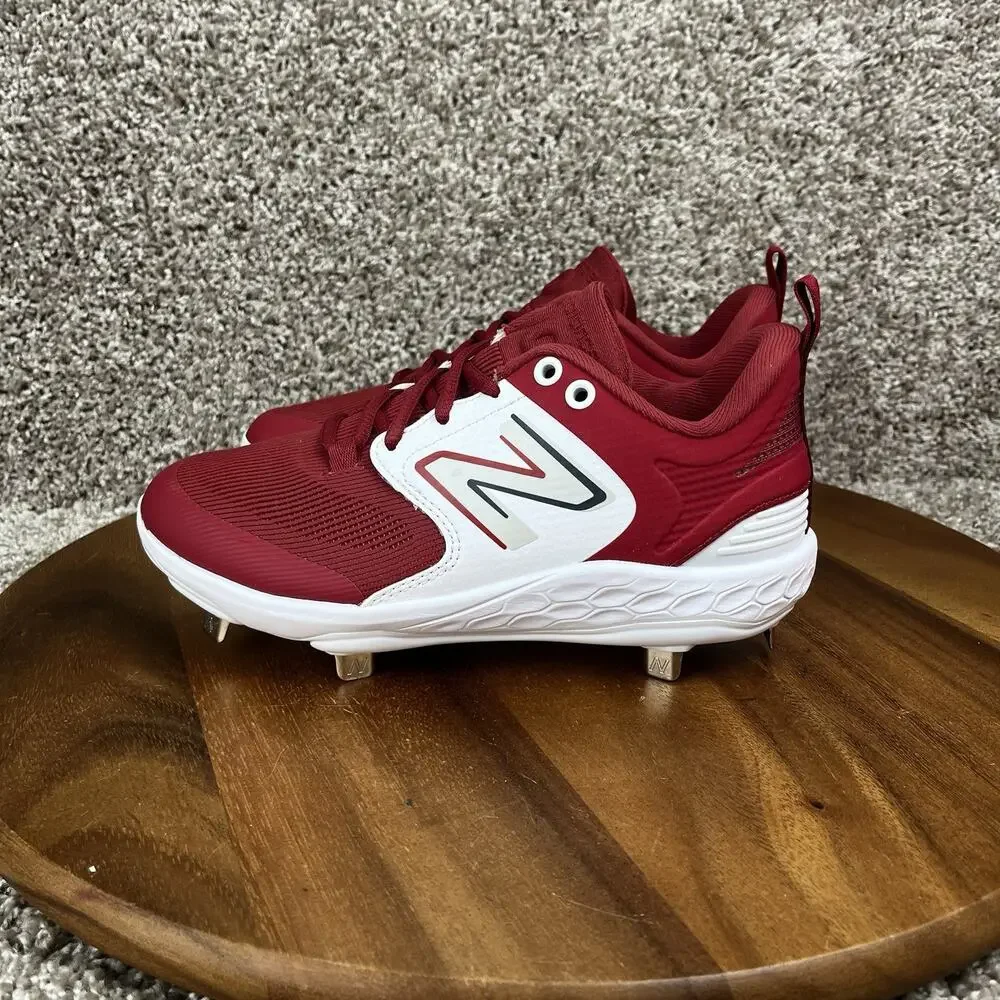 New Balance 3000v6 Men's Size 5 Molded Baseball Cleats Fresh Foam RED | WHITE